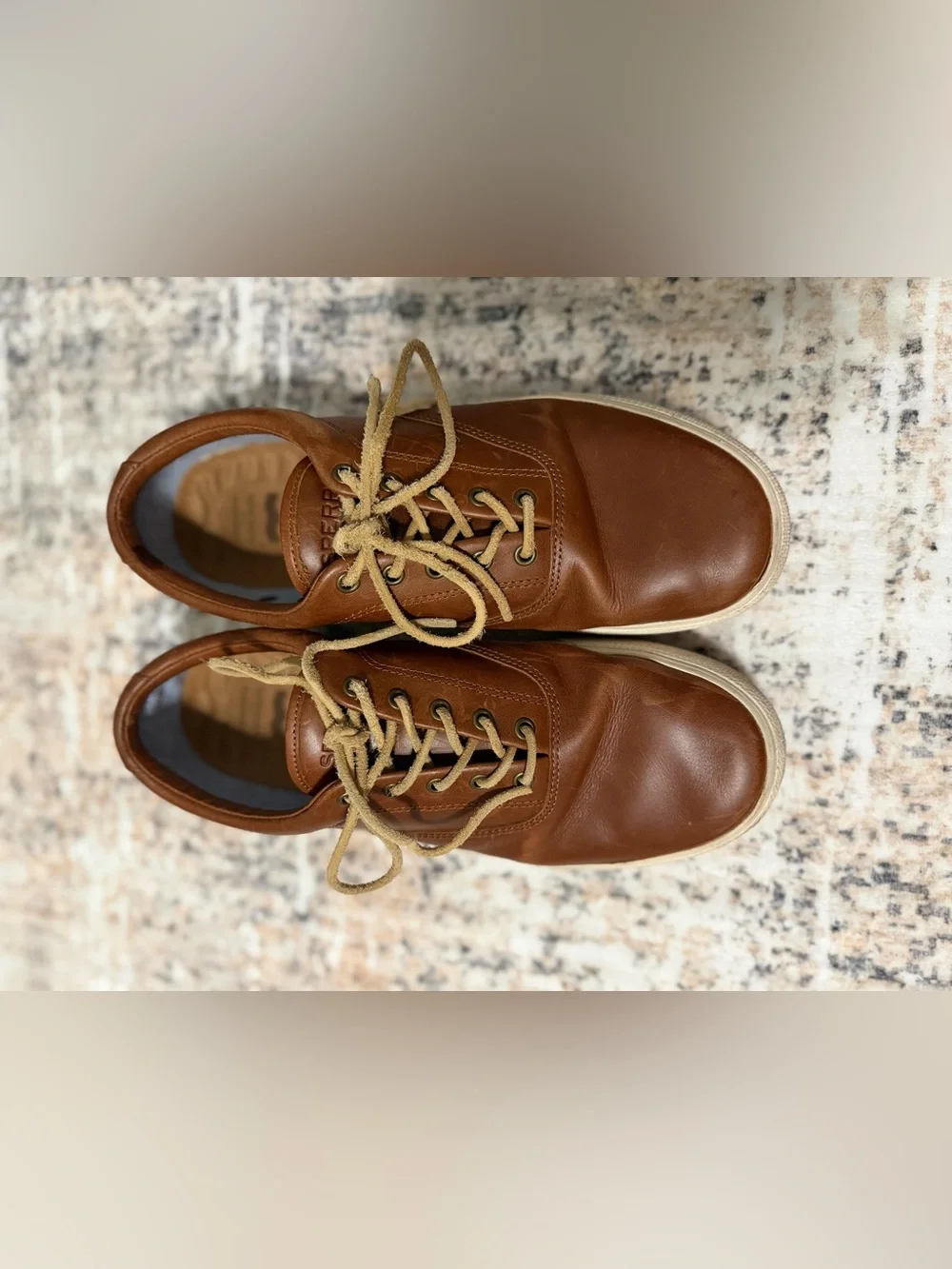 Men's Sperry’s Leather Lace-Up Slip-On Loafers - Brown